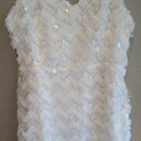 Just Me * White Sequin Dress * Size Medium - Picture 3 of 6